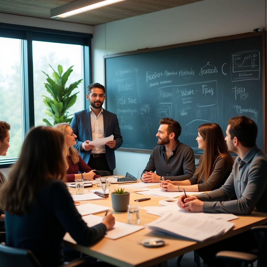 Nuestro equipo docente en reunión de planificación académica